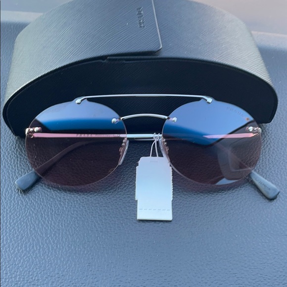 Prada warm tone see-thru lens sunglasses NWT SALE - Picture 1 of 7
